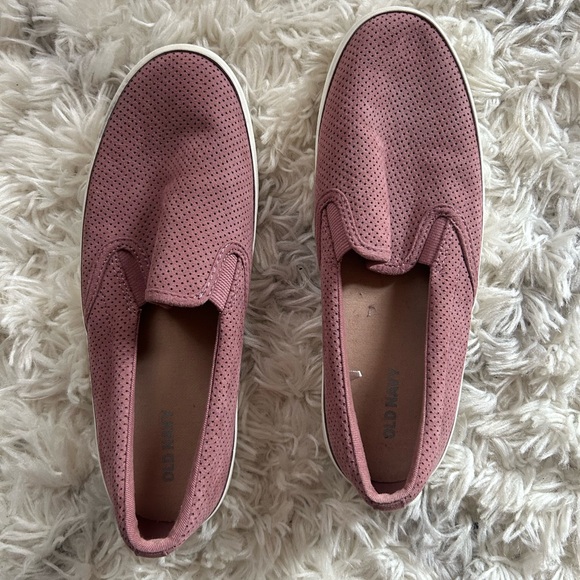 Old Navy Shoes - Old navy pink perforated slip on sneakers 7.5